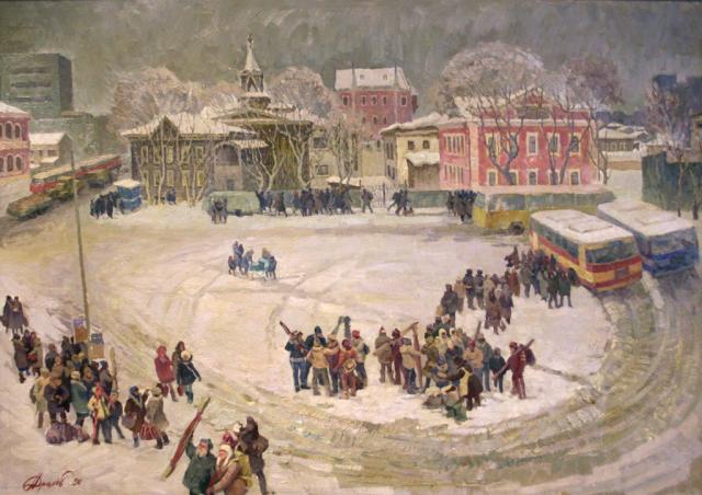 Дрилёв А.А. Площадь Спартака. Оттепель. 1990